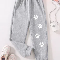 StyleCast Girls Grey Mid Rise Graphic Printed Joggers-picture-16