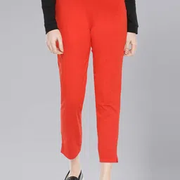 Dollar Missy Women Mid Rise Relaxed Wrinkle Free Trousers-picture-32