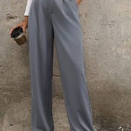 Next One Women Smart High-Rise Easy Wash Pleated Trousers-picture-3