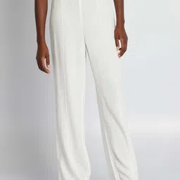 KIABI Women Loose Fit High-Rise Pleated Trousers-image-95