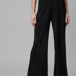 ONLY Women Mid Rise Ribbed Flared Knitted Parallel Trousers-image-27