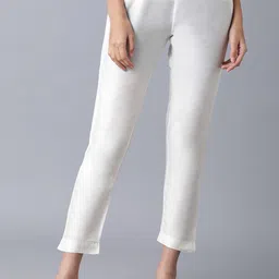 W Women Slim Fit Cropped Trousers-picture-18