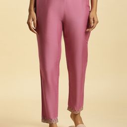 W Women Slim Fit Mid-Rise Plain Trousers-picture-10
