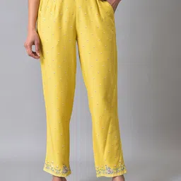 W Women Slim Fit Cigarette Trousers-picture-23