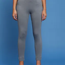 De Moza Women Slim Fit Mid-Rise Cropped Cotton Cigarette Trousers-image-97