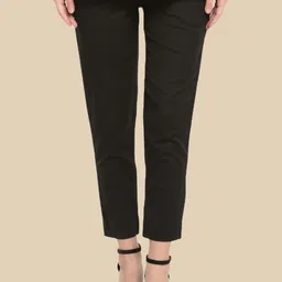 De Moza Women Cotton Slim Fit Regular Trousers-image-27