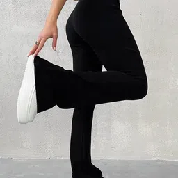 LULU & SKY Women Striped Mid-Rise Regular Fit Bootcut Trouser-picture-33