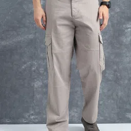 The Roadster Lifestyle Co Relaxed Fit Cotton Cargo Trousers-picture-31