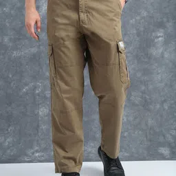 The Roadster Lifestyle Co Relaxed Fit Cotton Cargo Trousers-image-35