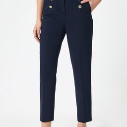 Koton Women Mid-Rise Cropped Formal Trousers-picture-47