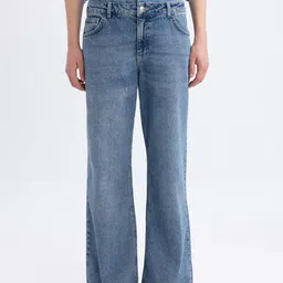 DeFacto Women Clean Look Heavy Fade Pure Cotton Whiskers Jeans-picture-34