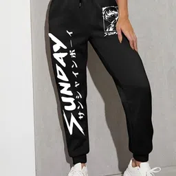 TABADTOD Women Printed Relaxed Joggers Trousers-image-6