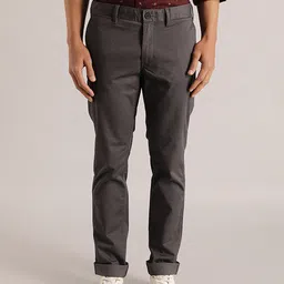 Indian Terrain Men Brooklyn Slim Fit Mid Rise Trousers-image-95