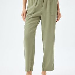 Koton Women Mid-Rise Regular Fit Slip-On Trousers-picture-1