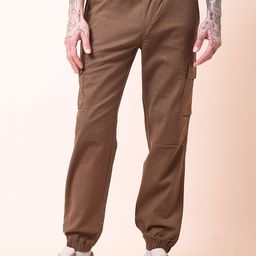 British Club Men Cotton Smart Slim Fit Low-Rise Joggers Trousers-picture-12