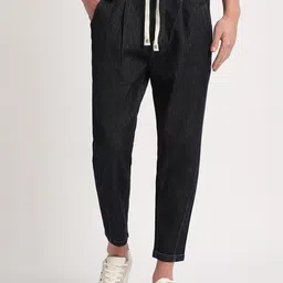 THE BEAR HOUSE Men Relaxed Loose Fit Cotton Denim Trousers-picture-26