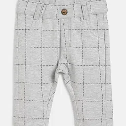 Chicco Boys Checked Relaxed Mid-Rise Easy Wash Trousers image 1