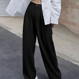 Next One Pleated Smart Straight Fit High-Rise Cotton Regular Trousers-picture-6