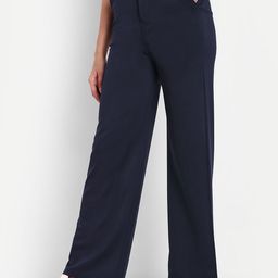 Next One Smart Loose fit High-Rise Easy Wash Formal Knitted Regular Trousers-picture-48