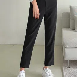 BROADSTAR Women Smart Loose Fit High-Rise Easy Wash Trousers-picture-18