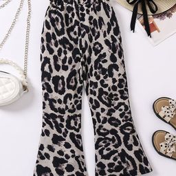 StyleCast x Revolte Girls Beige & Back Animal Printed Loose Fit Easy Wash Bootcut Trousers-picture-21