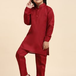 Pro-Ethic STYLE DEVELOPER Boys Regular Cotton Kurta Pajama & Nehru jacket-picture-4