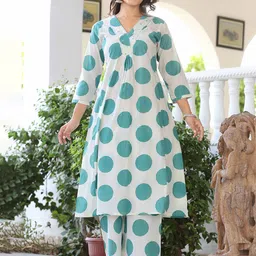 KALINI Women Printed Regular Kurta with Trousers-picture-14