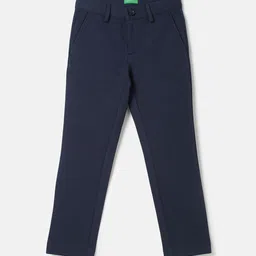 United Colors of Benetton Boys Textured Cotton Regular Fit Trousers-picture-34