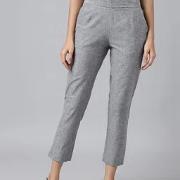 Aurelia Women Regular Fit Cotton Trousers-image-18