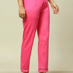 Rangriti Women Relaxed Straight Leg Straight Fit Trousers image 2