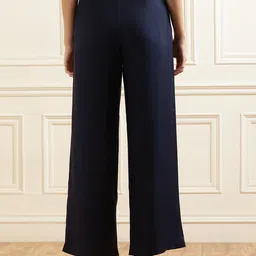 Ted Baker Women Slim Fit Mid-Rise Plain Pleated Formal Trousers Trouser image 4