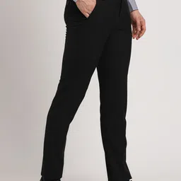 Turtle Men Tailored Tapered Fit Mid-Rise Formal Trousers image 3