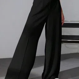 Next One Women Smart High-Rise Easy Wash Parallel Trousers image 4