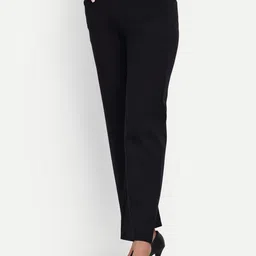 Next One Women Smart Straight Fit High-Rise Easy Wash Formal Trousers image 3