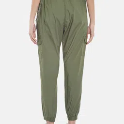 People Women Olive Green Cargos Trousers image 3