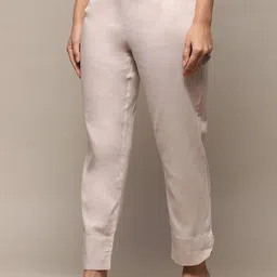 Biba Women Relaxed Cropped Cotton Ethnic Trousers image 3