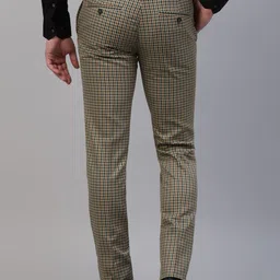 Givo Men Striped Mid-Rise Regular Fit Formal Trousers image 3