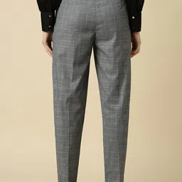 Allen Solly Woman Mid-Rise Checked Formal Trouser image 2