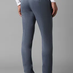 Louis Philippe Men Textured Self Design Slim Fit Formal Trousers image 3