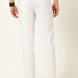 Thomas Scott Men Smart Pleated Linen Cotton Chinos Trousers image 2