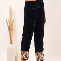 First Resort by Ramola Bachchan Women Velvet Straight Trouser image 3