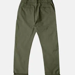 KiddoPanti Boys Pack Of 2 Mid Rise Plain Cotton Chinos Trousers image 4