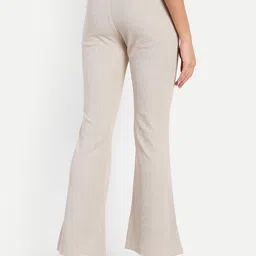 BROADSTAR Women High-Rise Stretchable Flared Bootcut Corduroy Trousers image 3