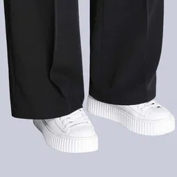 Next One Women Smart Loose Fit High-Rise Easy Wash Stretchable Parallel Trousers image 2