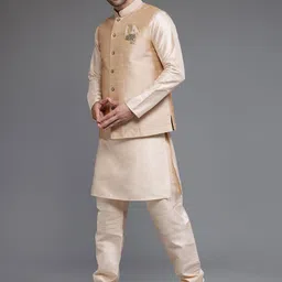 Utsav Fashion Men Regular Kurta with Trousers image 3