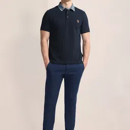 U.S. Polo Assn. Men Slim Fit Mid-Rise Chinos Trousers image 5