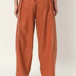 9rasa Women Relaxed Loose Fit Cotton High-Rise Balloon Trouser Trouser image 3