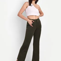 Next One Women Smart Flared High-Rise Easy Wash Bootcut Trousers image 2