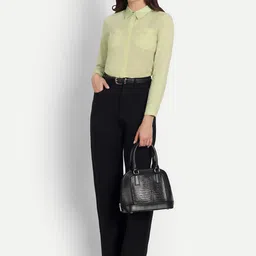 Next One Women Smart Loose Fit High-Rise Easy Wash Formal Parallel Trousers image 5