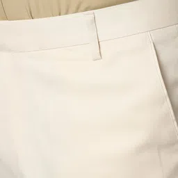 AD & AV Men Cream-Coloured Classic Easy Wash Formal Trousers image 5